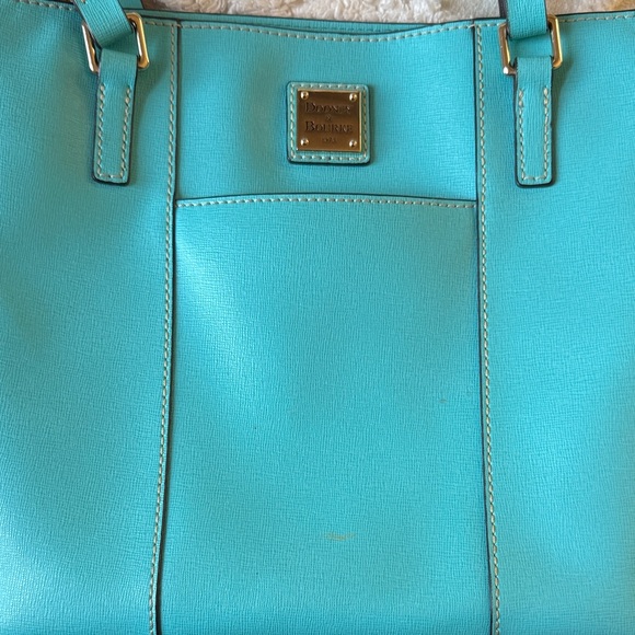 Dooney & Bourke Turquoise Leather Tote - Picture 10 of 16